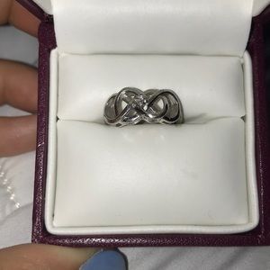 Infinity diamond ring